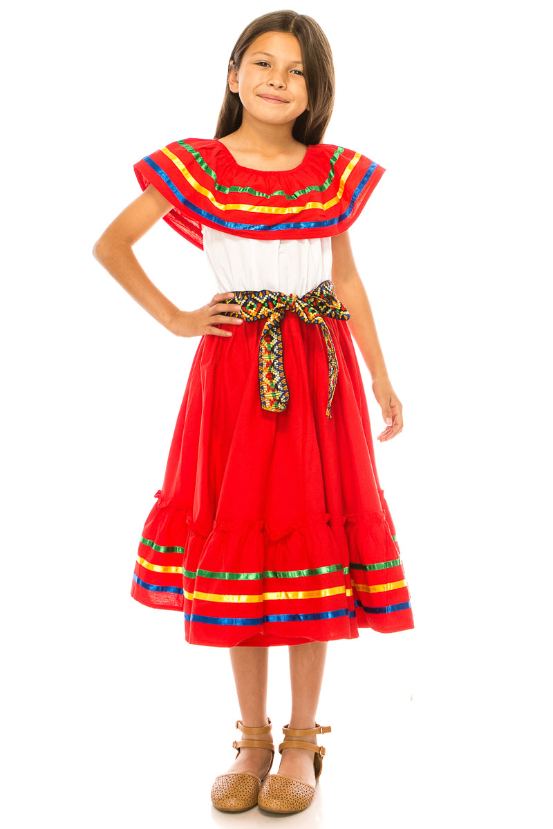 unik Girl's Fancy Traditional Mexican Cinco De Mayo Fiesta Dress Size unik Retail unik Girl's Fancy Traditional Mexican Cinco De Mayo Fiesta Dress Size unik Retail