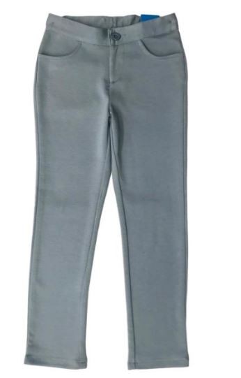 Girl's Grey Stretch School Uniform Pants 5-16