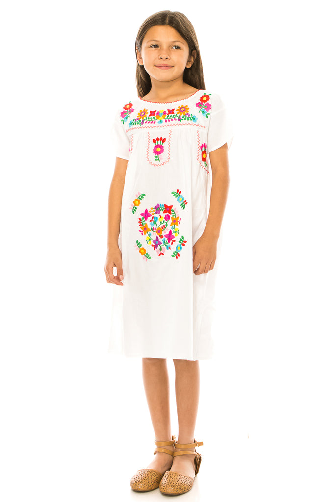 Traditional Mexican Girl Embroidered Dress 2-8 – unik Retail