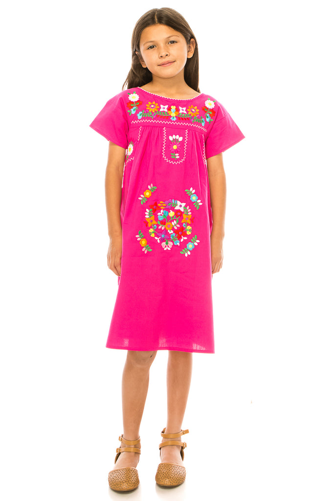 Traditional Mexican Girl Embroidered Dress 2-8 unik Retail Traditional Mexican Girl Embroidered Dress 2-8 unik Retail
