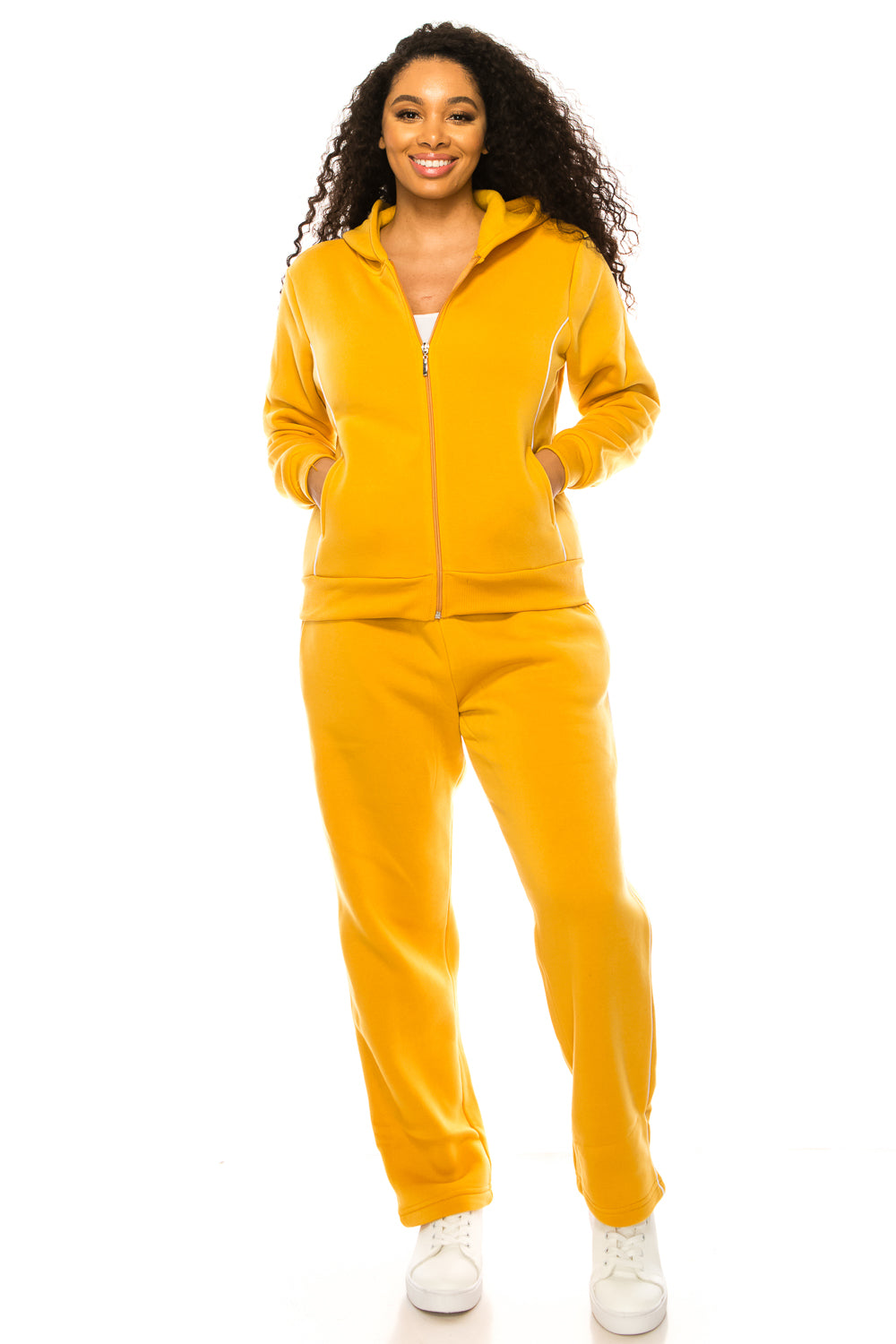 Women's 2 Piece Fleece Matching L Grey Tracksuit S-3XL WF1705