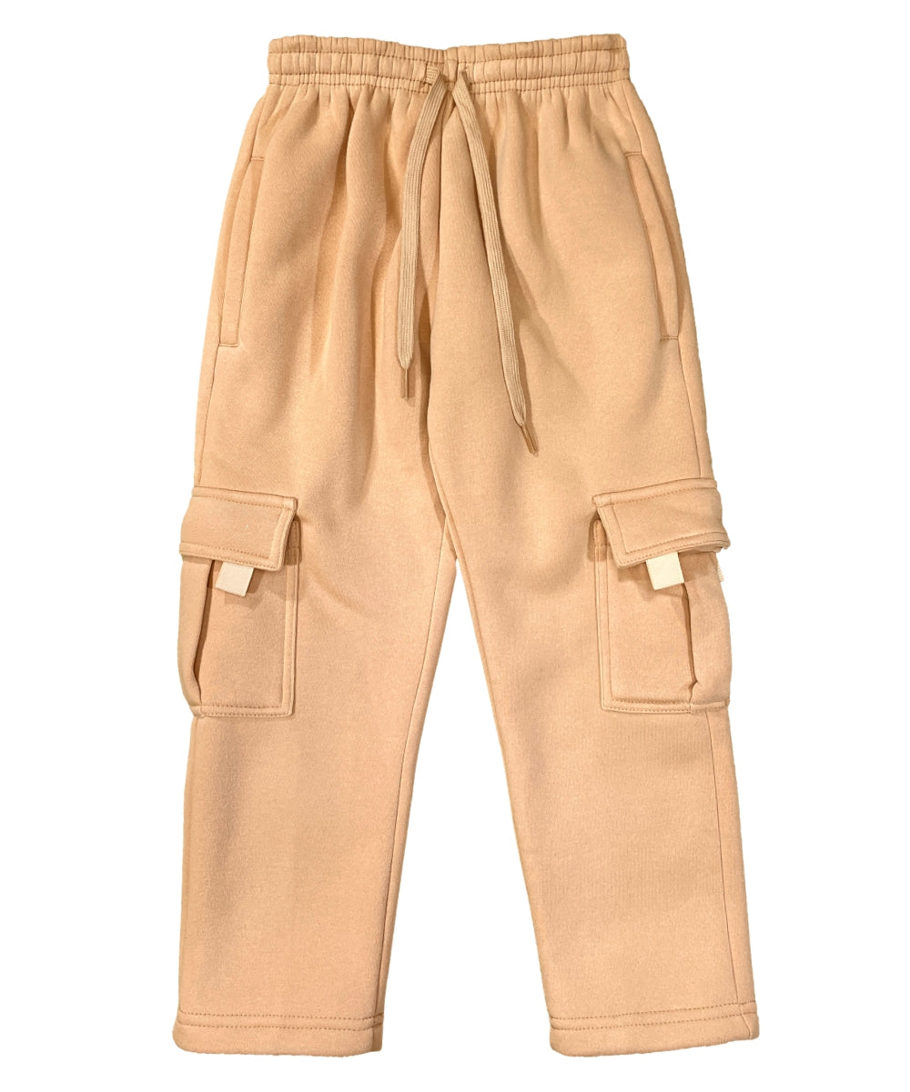 Fleece Pull On Cargo Sweatpants  BCF22 Black