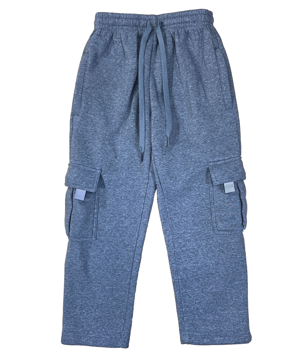 Fleece Pull On Cargo Sweatpants  BCF22 Black