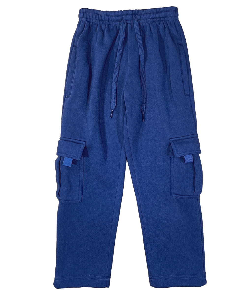 Fleece Pull On Cargo Sweatpants  BCF22 Black