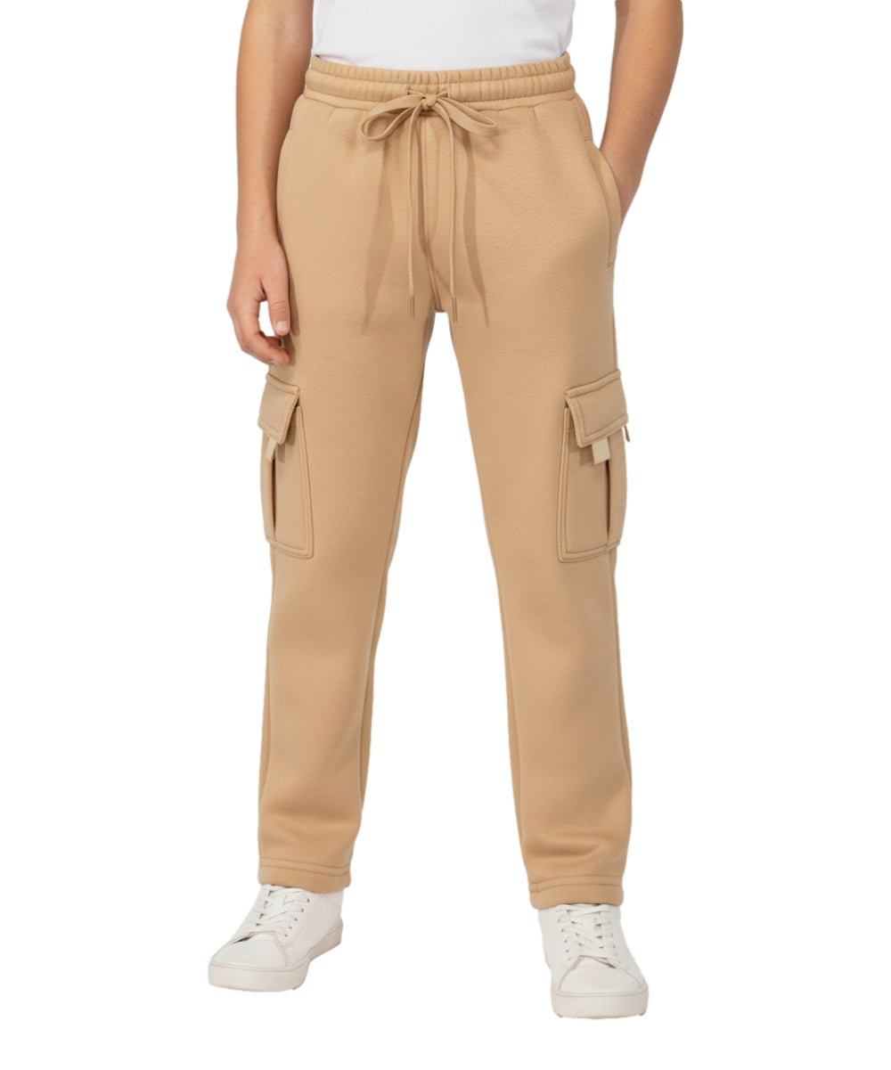 Fleece Pull On Cargo Sweatpants  BCF22 Camel