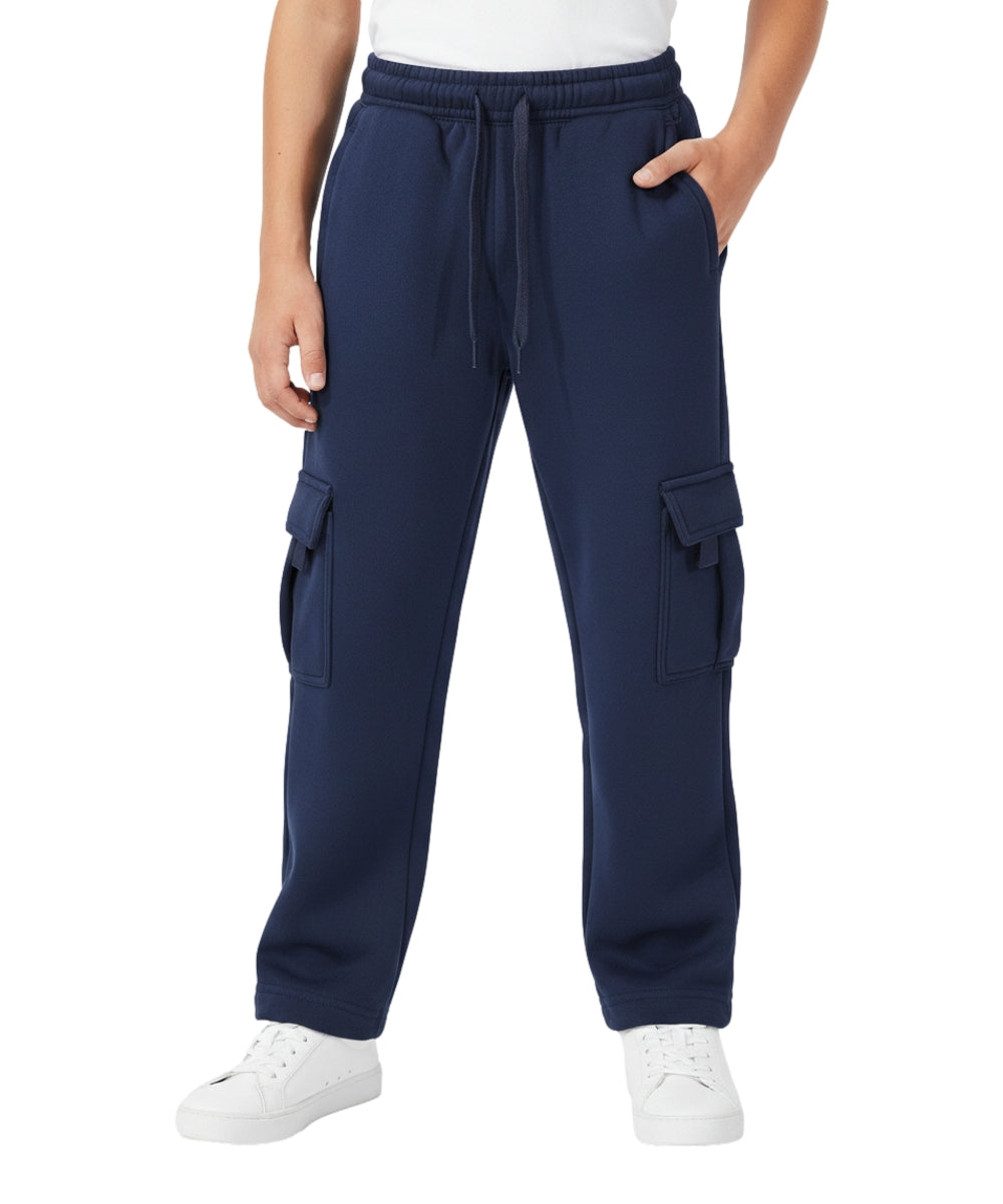 Fleece Pull On Cargo Sweatpants  BCF22 Navy