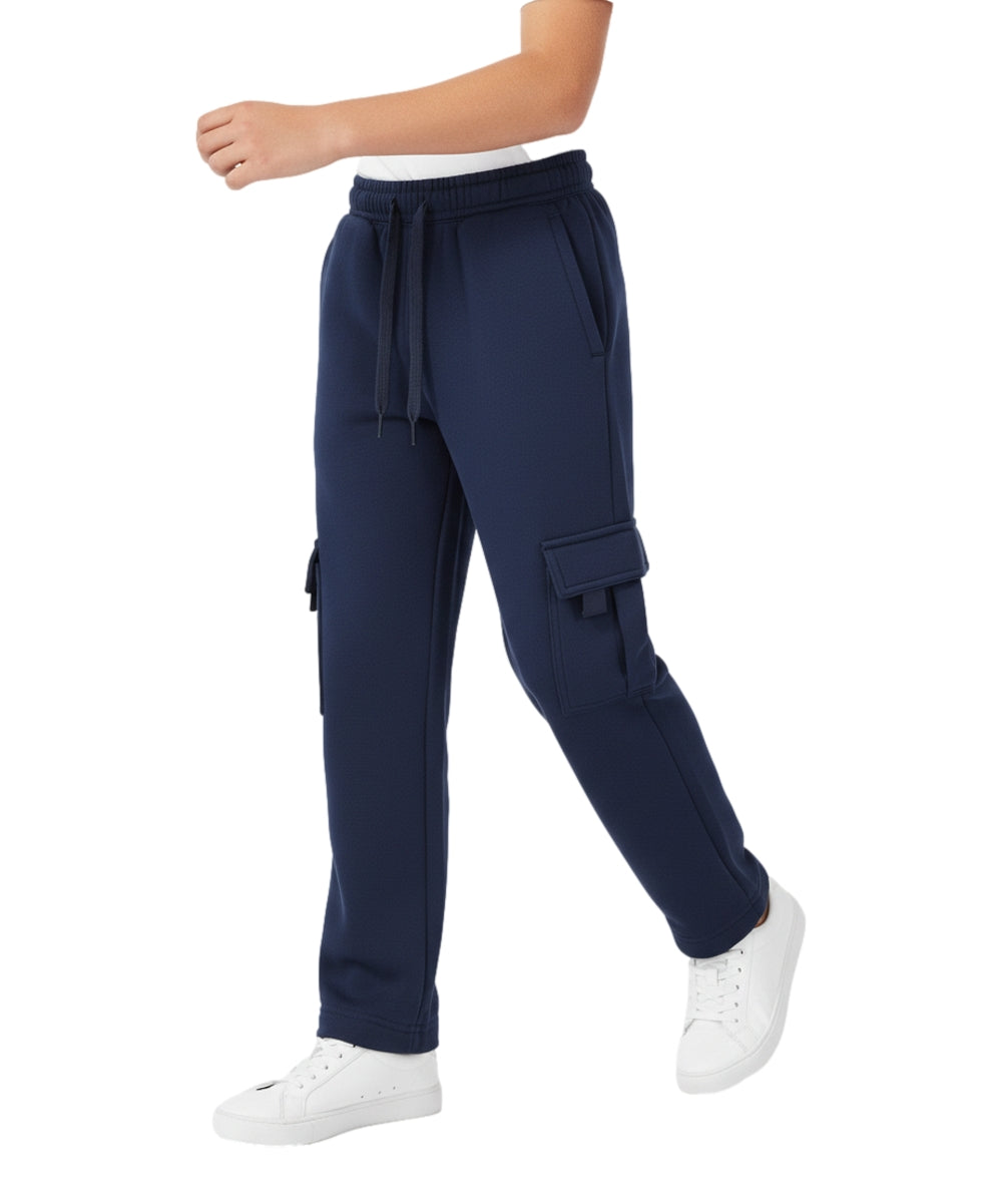 Fleece Pull On Cargo Sweatpants  BCF22 Navy