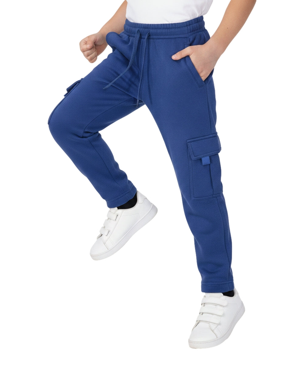 Fleece Pull On Cargo Sweatpants  BCF22 Navy