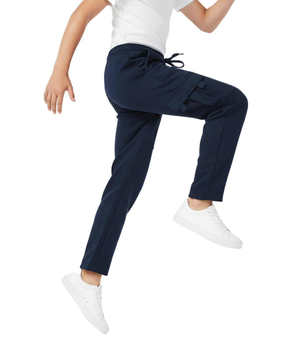 Fleece Pull On Cargo Sweatpants  BCF22 Navy