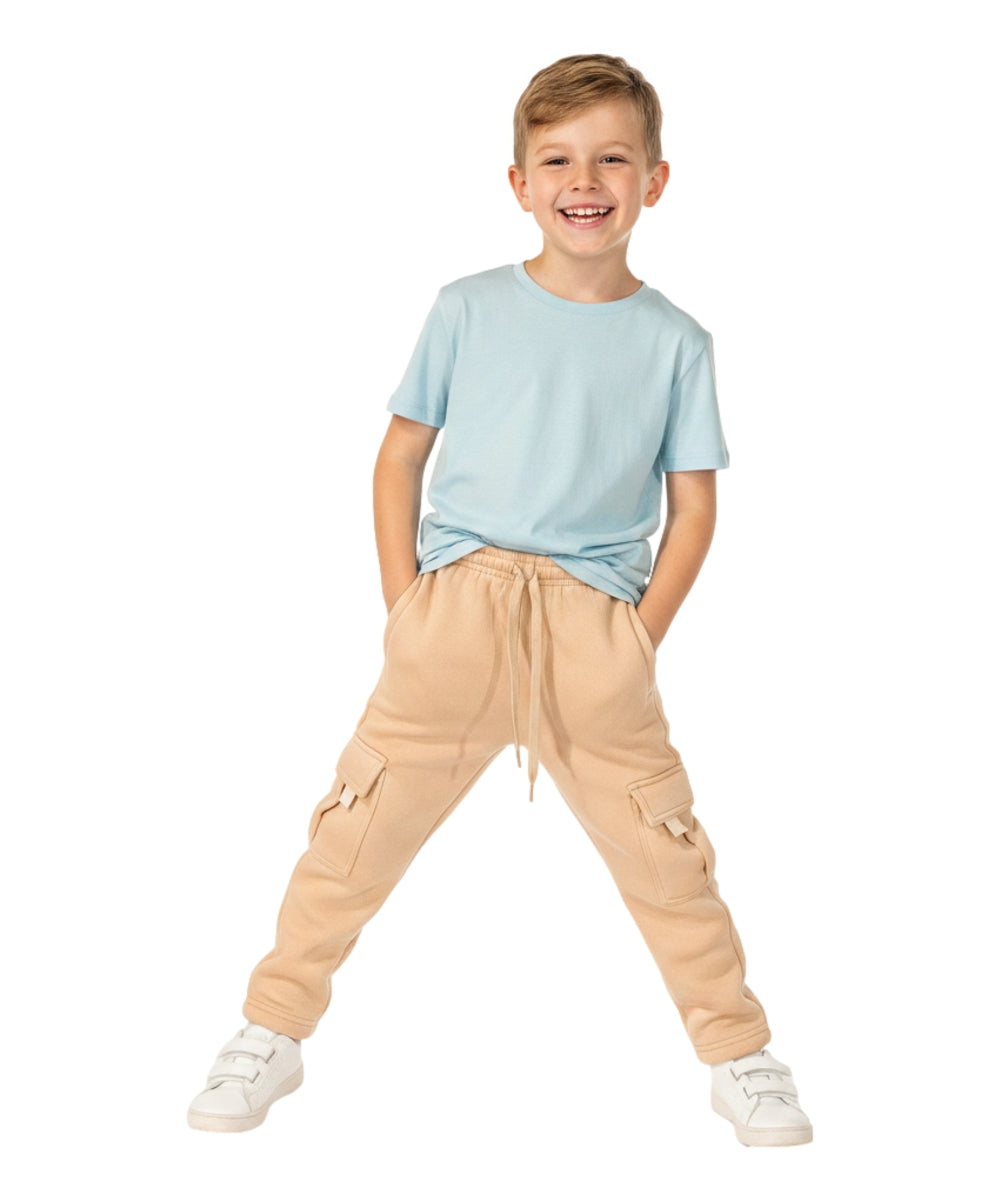 Fleece Pull On Cargo Sweatpants  BCF22 Camel