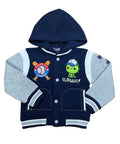 Adorable Baby Boys' Hooded Varsity Letterman Jacket with Hood BJ1996