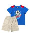 Boy Soccer cargo short set Green BS22603