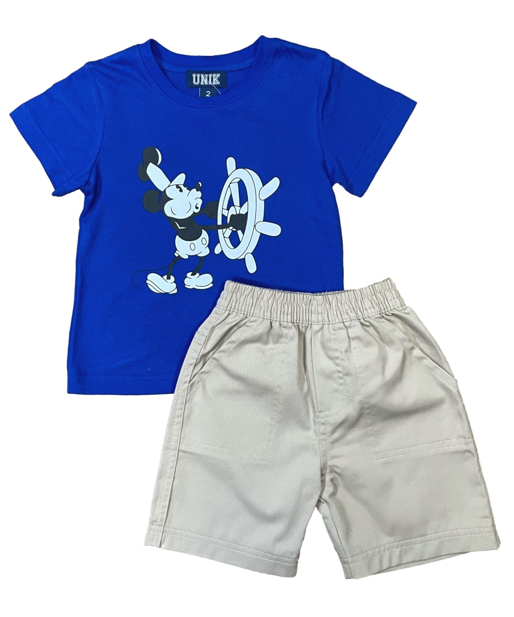 Boys Mouse Short Set Navy  BS2480