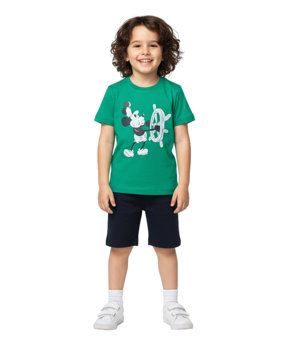 Boys Mouse Short Set Green BS2480