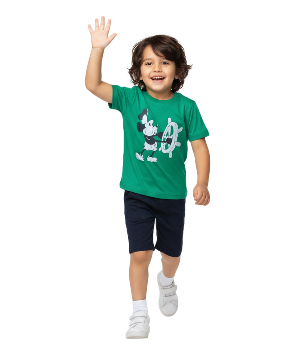 Boys Mouse Short Set Green BS2480