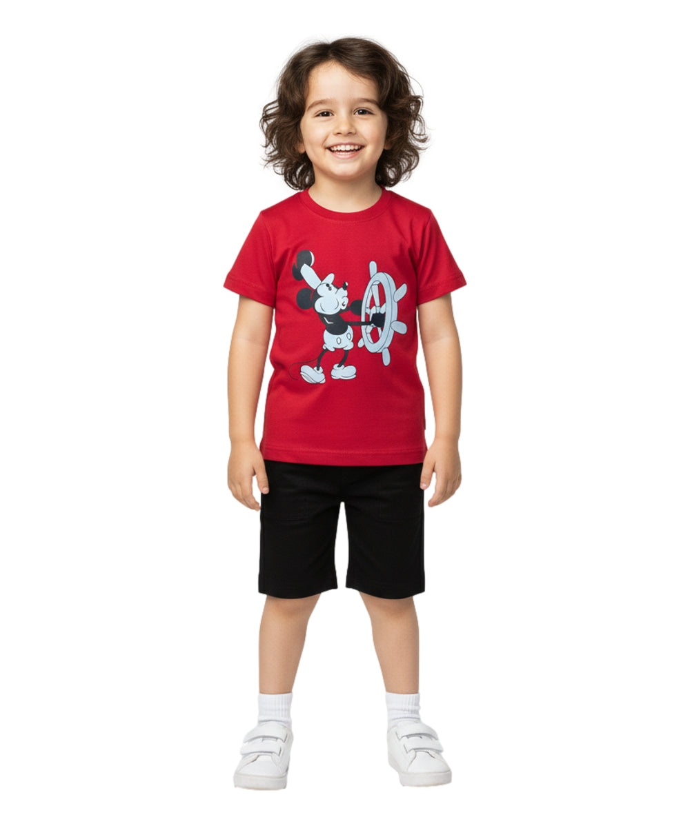 Boys Mouse Short Set Red BS2480