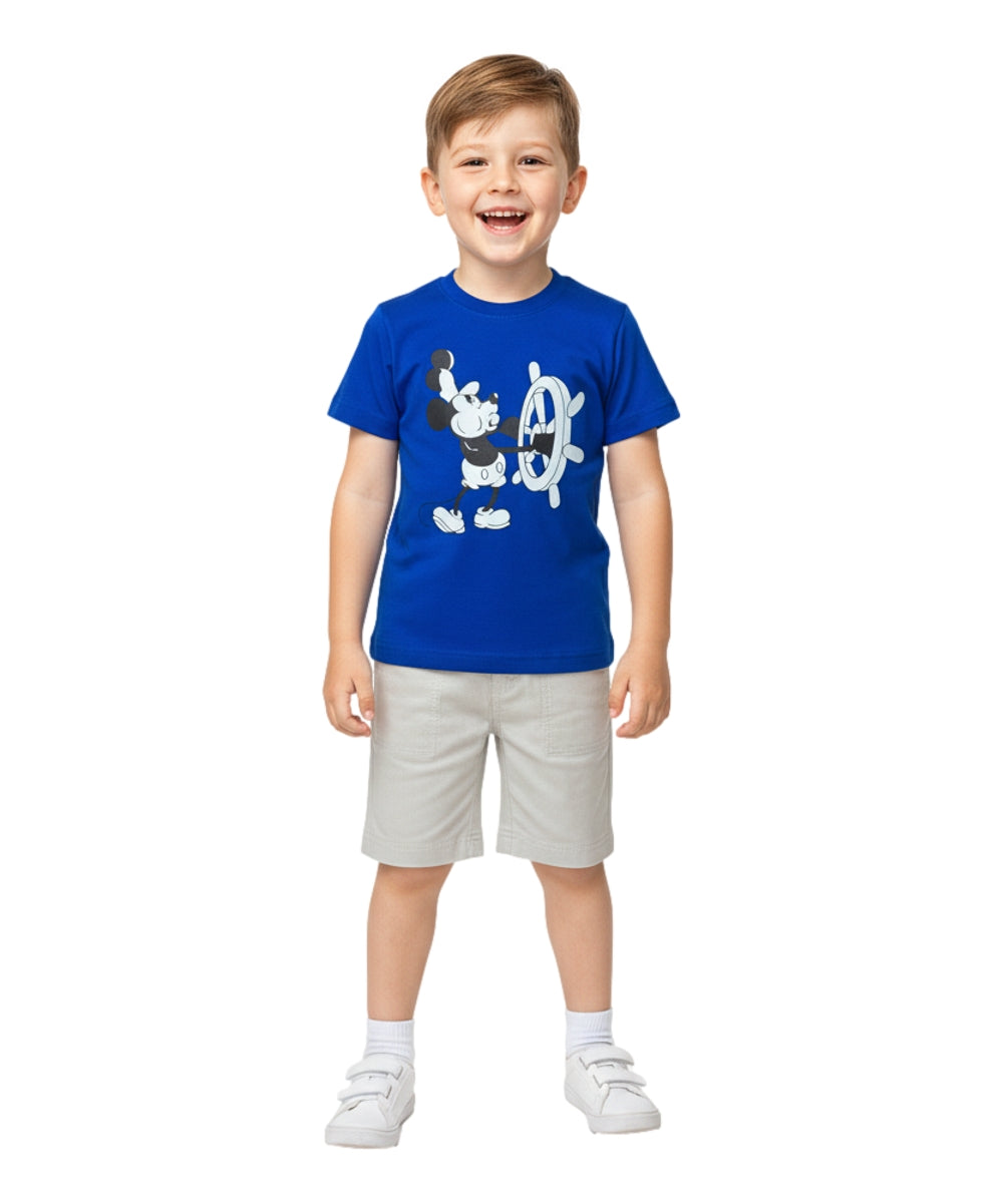 Boys Steamboat Willie Short Set Royal BS2480