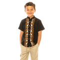 Premium Quality Boys Guayabera Embroidery Button down Ivory Diamond BSM08