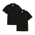 Boy's Premium Quality Pique Polo Uniform Shirt Short Sleeve Black 2Pack 5-18 BSU01