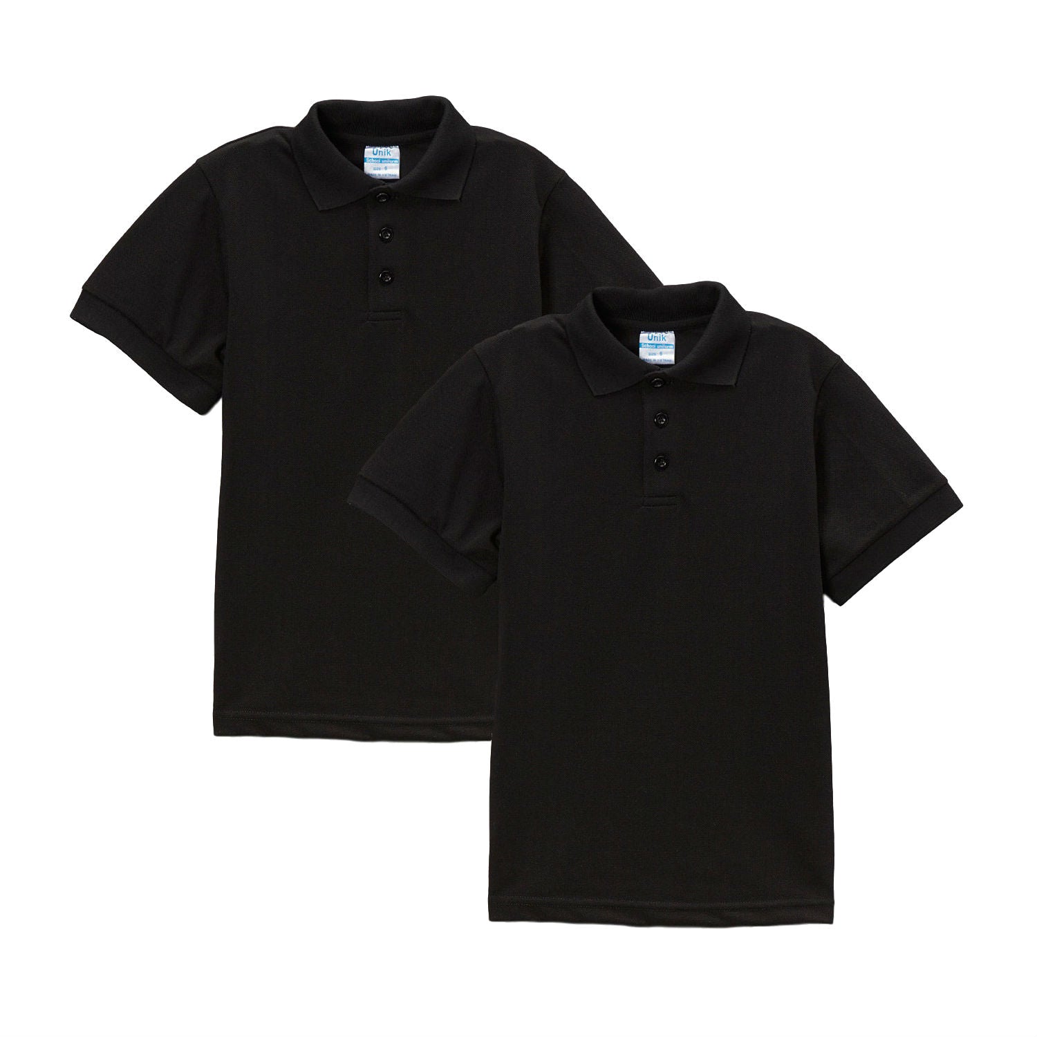 Boy's Premium Quality Pique Polo Uniform Shirt Short Sleeve Sky Blue 2Pack 5-18 BSU01