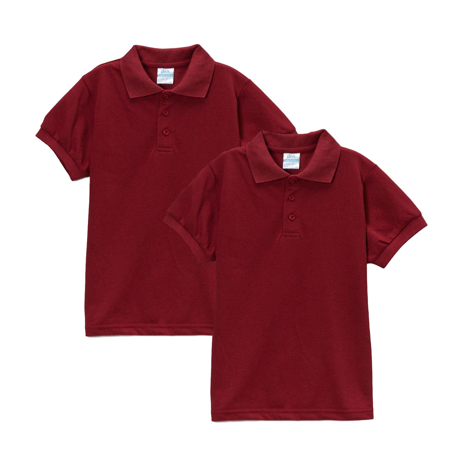Boy's Premium Quality Pique Polo Uniform Shirt Short Sleeve Sky Blue 2Pack 5-18 BSU01