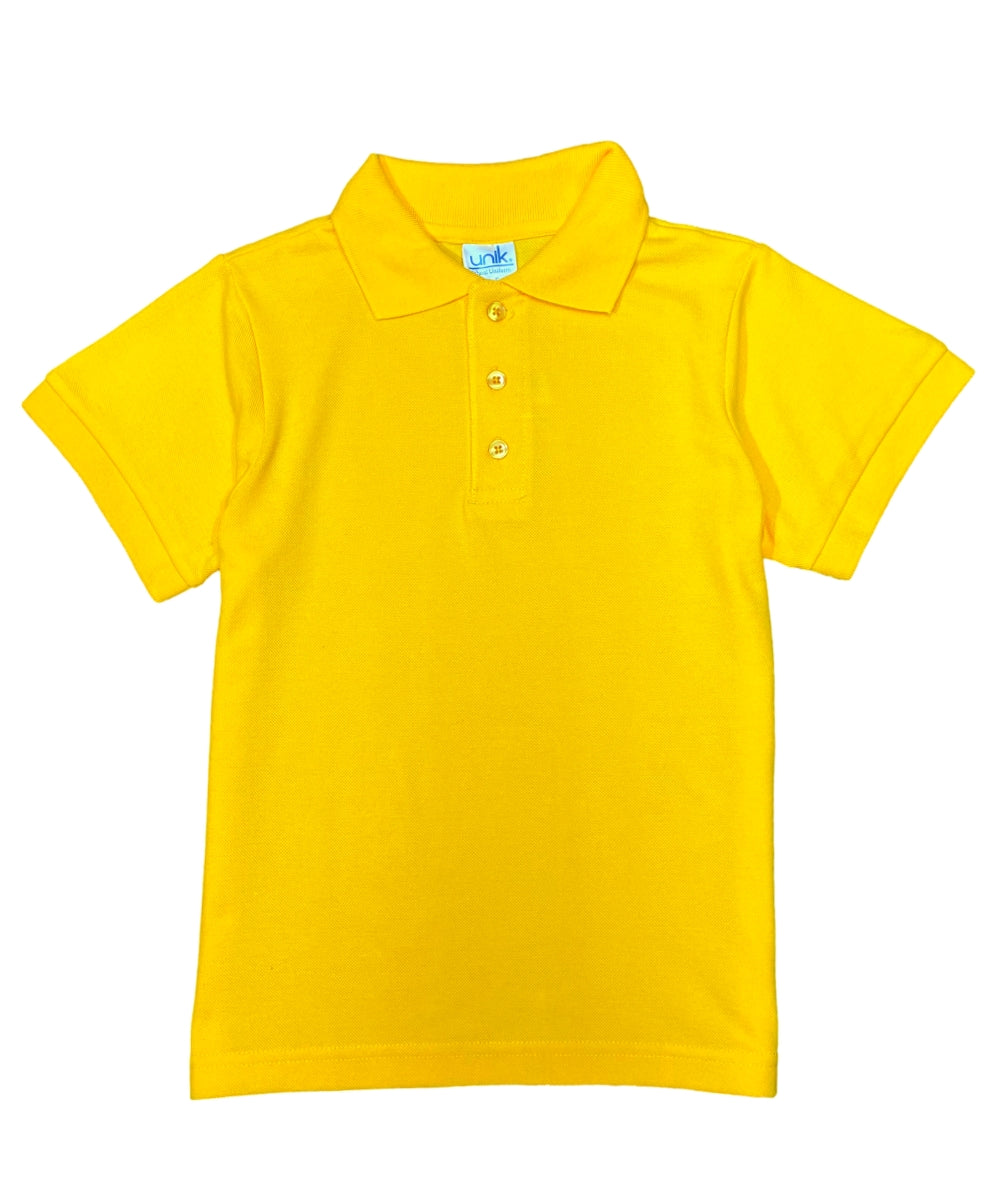 Boy's Premium Quality Pique Polo Uniform Shirt Short Sleeve White  5-18 BSU01