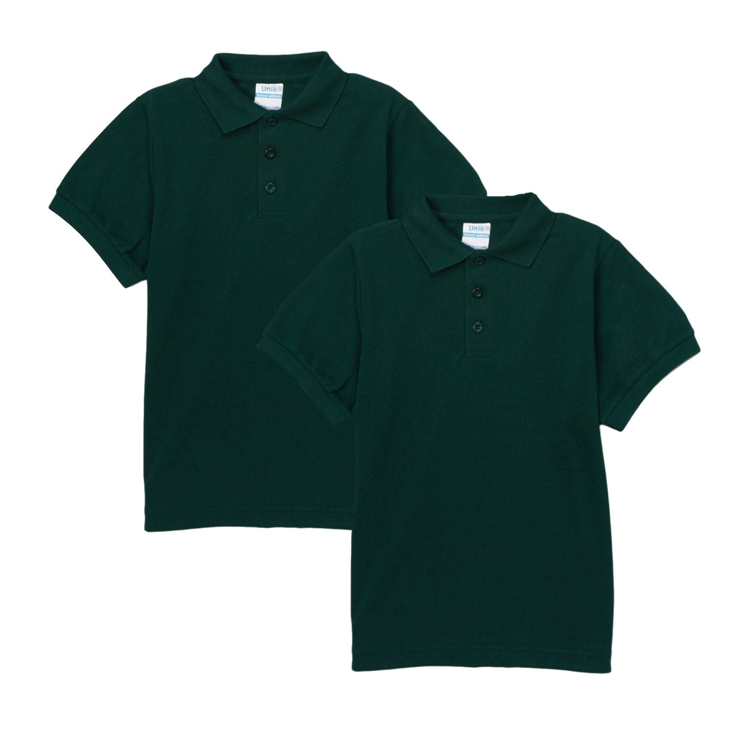 Boy's Premium Quality Pique Polo Uniform Shirt Short Sleeve Sky Blue 2Pack 5-18 BSU01