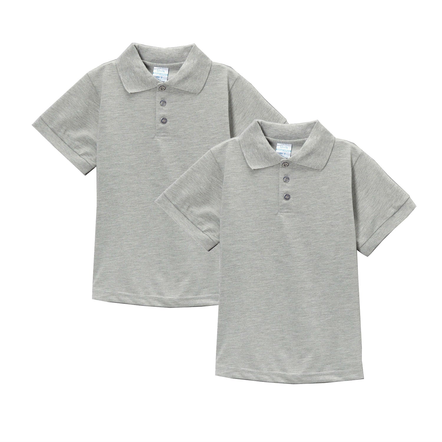 Boy's Premium Quality Pique Polo Uniform Shirt Short Sleeve Sky Blue 2Pack 5-18 BSU01