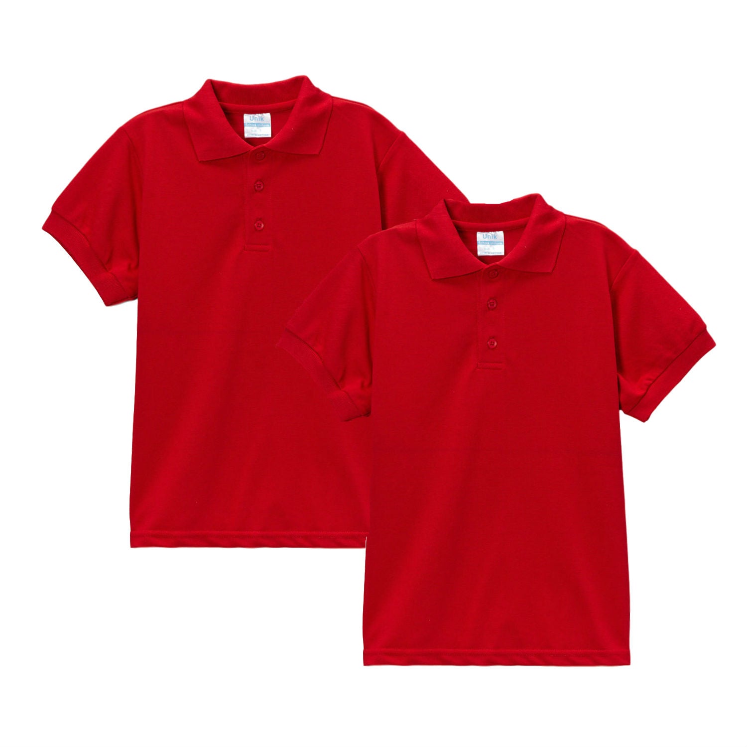 Boy's Premium Quality Pique Polo Uniform Shirt Short Sleeve Sky Blue 2Pack 5-18 BSU01