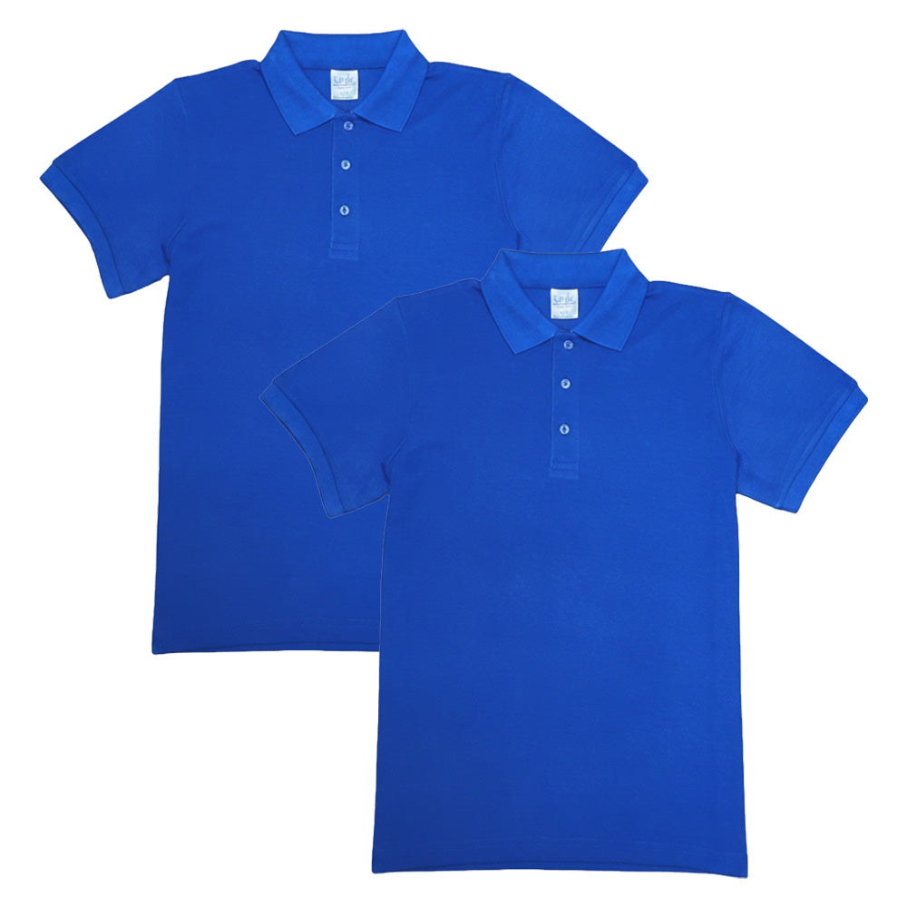 Boy's Premium Quality Pique Polo Uniform Shirt Short Sleeve Sky Blue 2Pack 5-18 BSU01