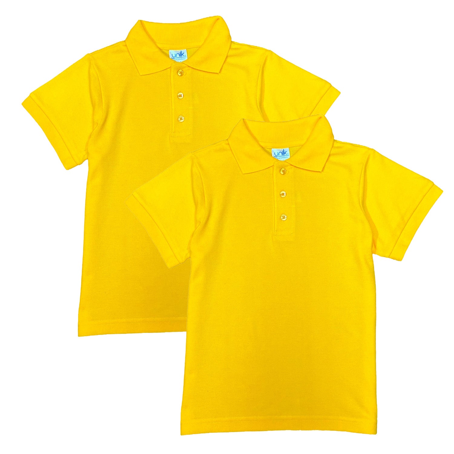 Boy's Premium Quality Pique Polo Uniform Shirt Short Sleeve Sky Blue 2Pack 5-18 BSU01