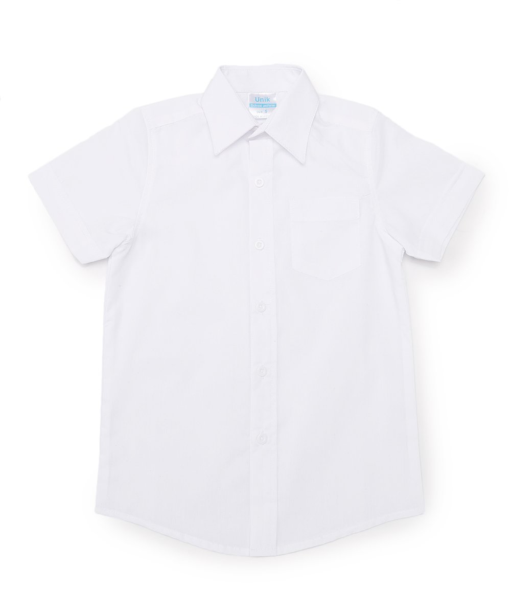 Boy's Premium Quality  Oxford Uniform Short Sleeve Button Up Shirt Sky Blue 5-18 BSU06