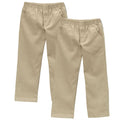 unik Boy's Black Uniform All Elastic Waist Pull-on Pants 4-16 BU03 2 Pack