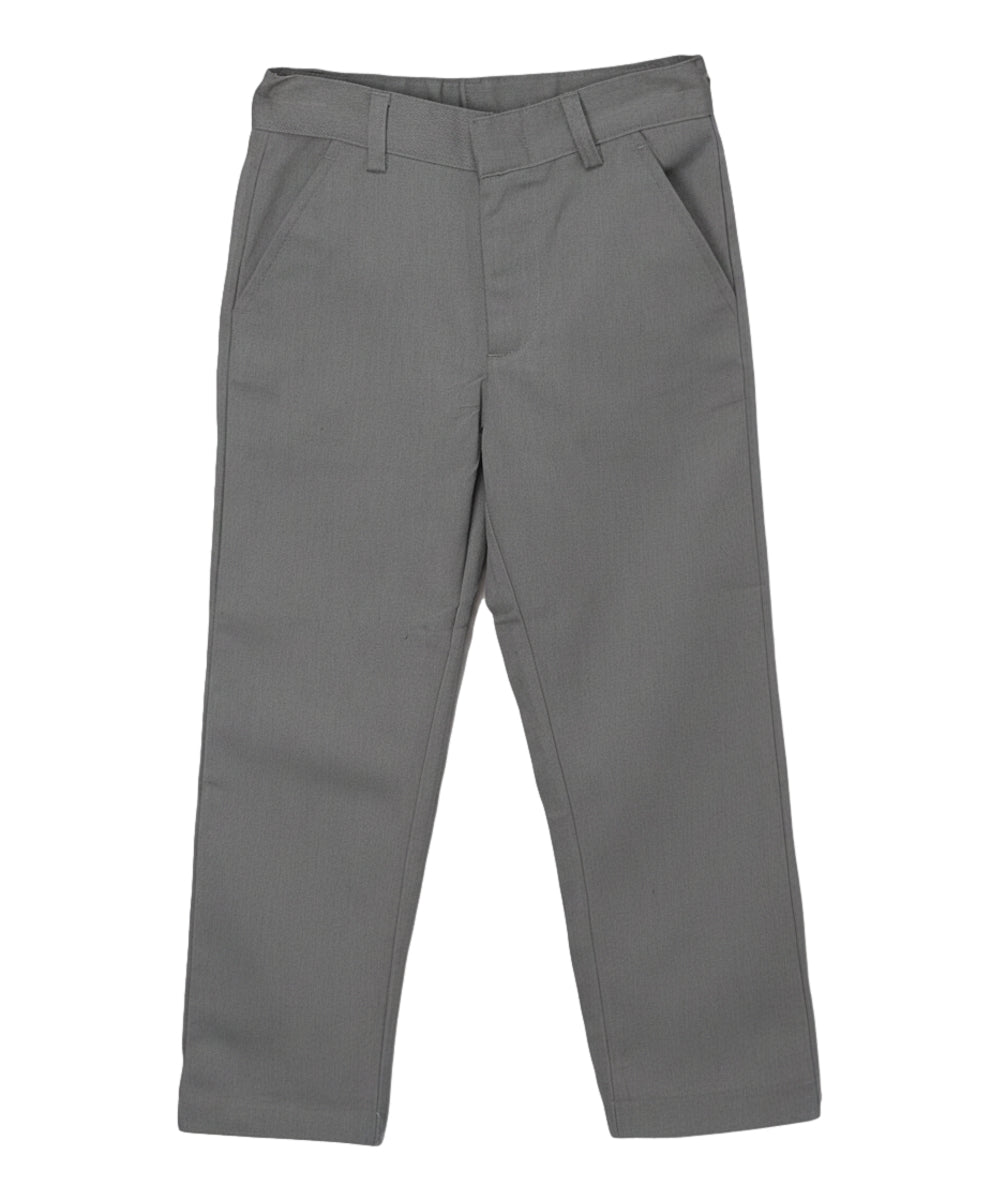 Boys Uniform Pants – Classic Flat Front School Dress Pants with Adjustable Waist, Durable Twill, Khaki  BU02