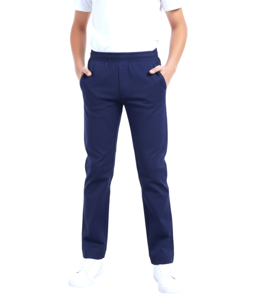 unik Boy's Blue Uniform All Elastic Waist Pull-on Pants 4-16 BU03