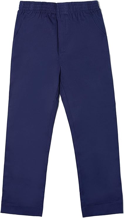unik Boy's Khaki Uniform All Elastic Waist Pull-on Pants 4-16 BU03