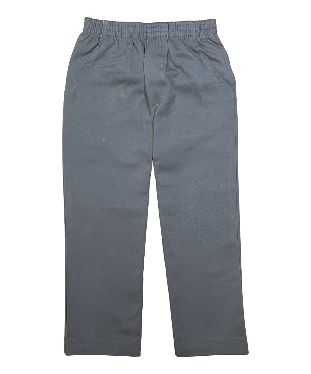 unik Boy's Khaki Uniform All Elastic Waist Pull-on Pants 4-16 BU03