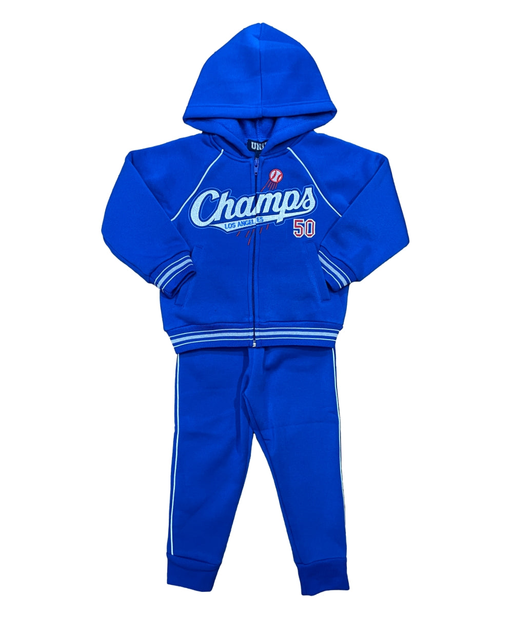 Boy Premium Warm Fleece Champ  Embroidered Tracksuit  BW2655