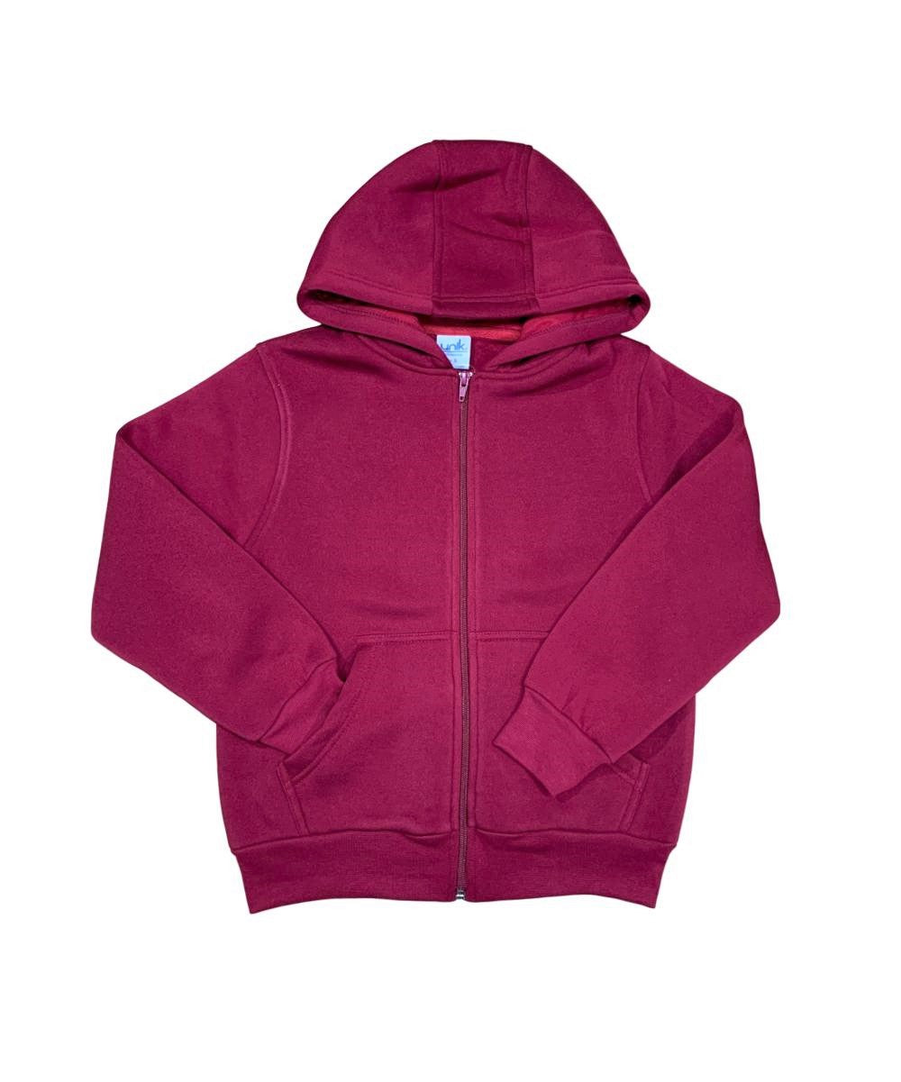 Boys Premium Fleece Zip Up Hoodie Navy BWU11