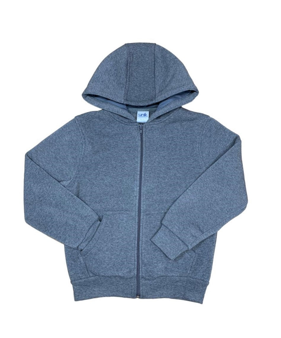 Boys Premium Fleece Zip Up Hoodie Navy BWU11