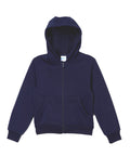 Boys Premium Fleece Zip Up Hoodie Navy  BWU11
