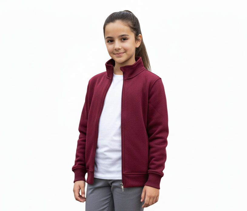 Girls and Boys Premium Fleece Zip Up Sweater BWU12