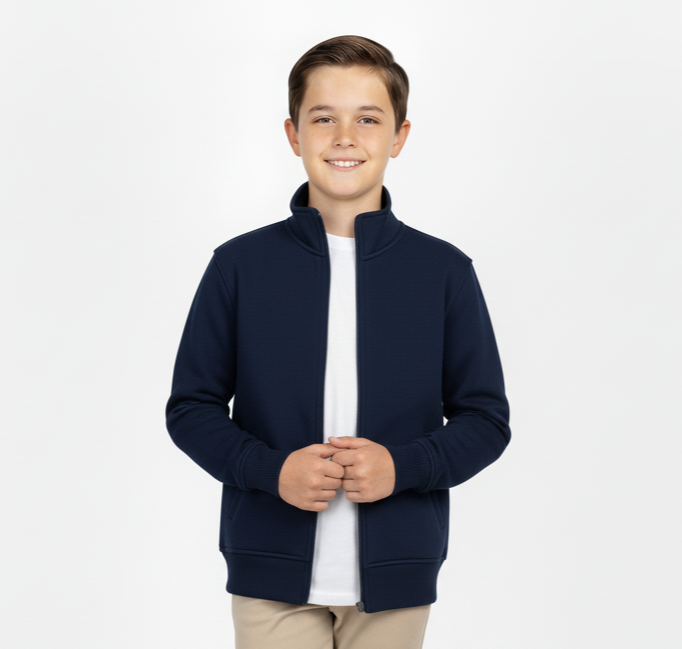 Boys and Girls Premium Fleece Zip Up Sweater BWU12
