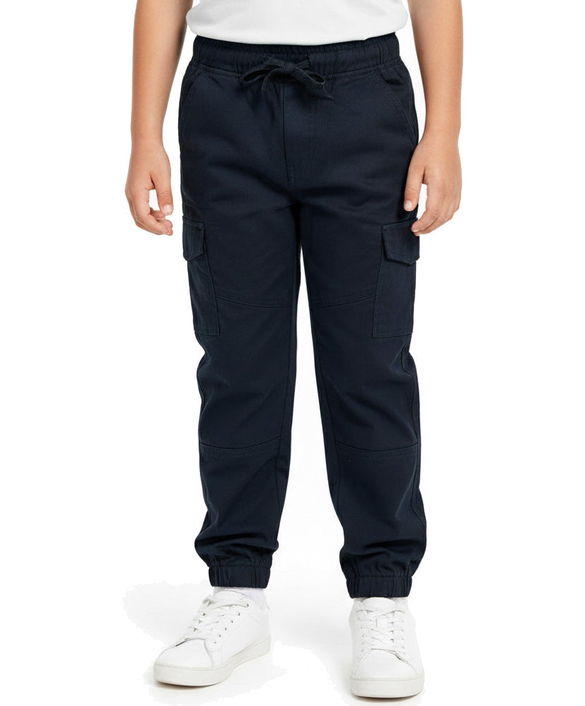 Boy Cargo Jogger Pants for Everyday Wear and School Uniforms Black 4-16 CG04