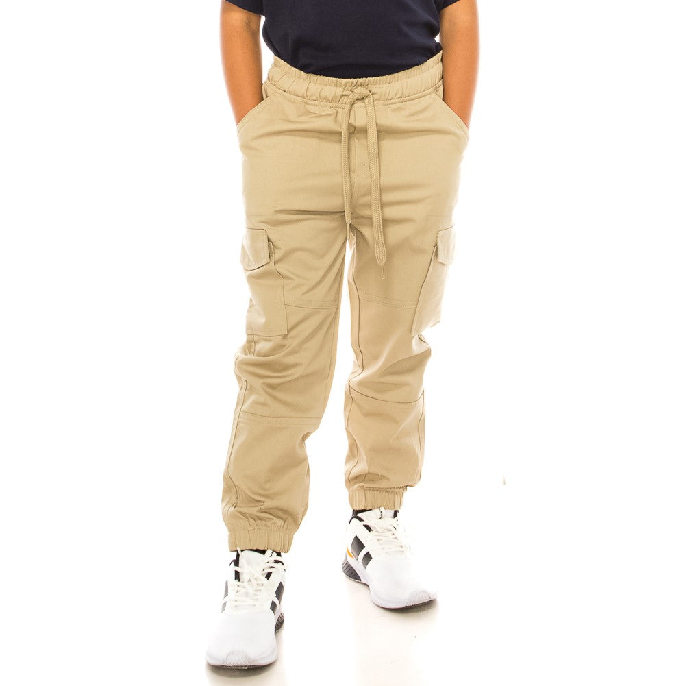 Boy Cargo Jogger Pants for Everyday Wear and School Uniforms 4-16 CG04