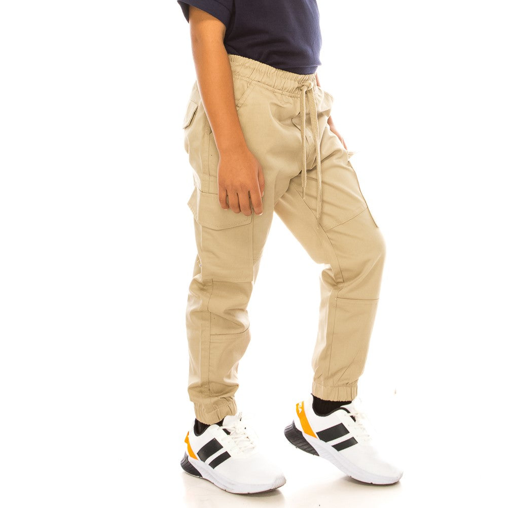 Boy Cargo Jogger Pants for Everyday Wear and School Uniforms 4-16 CG04
