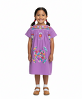 Unik Traditional Mexican Girl Embroidered Dress White DR1948
