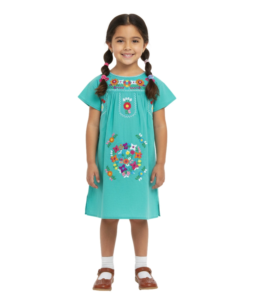 Traditional Mexican Girl Embroidered Dress 2-8 unik Retail Traditional Mexican Girl Embroidered Dress 2-8 unik Retail