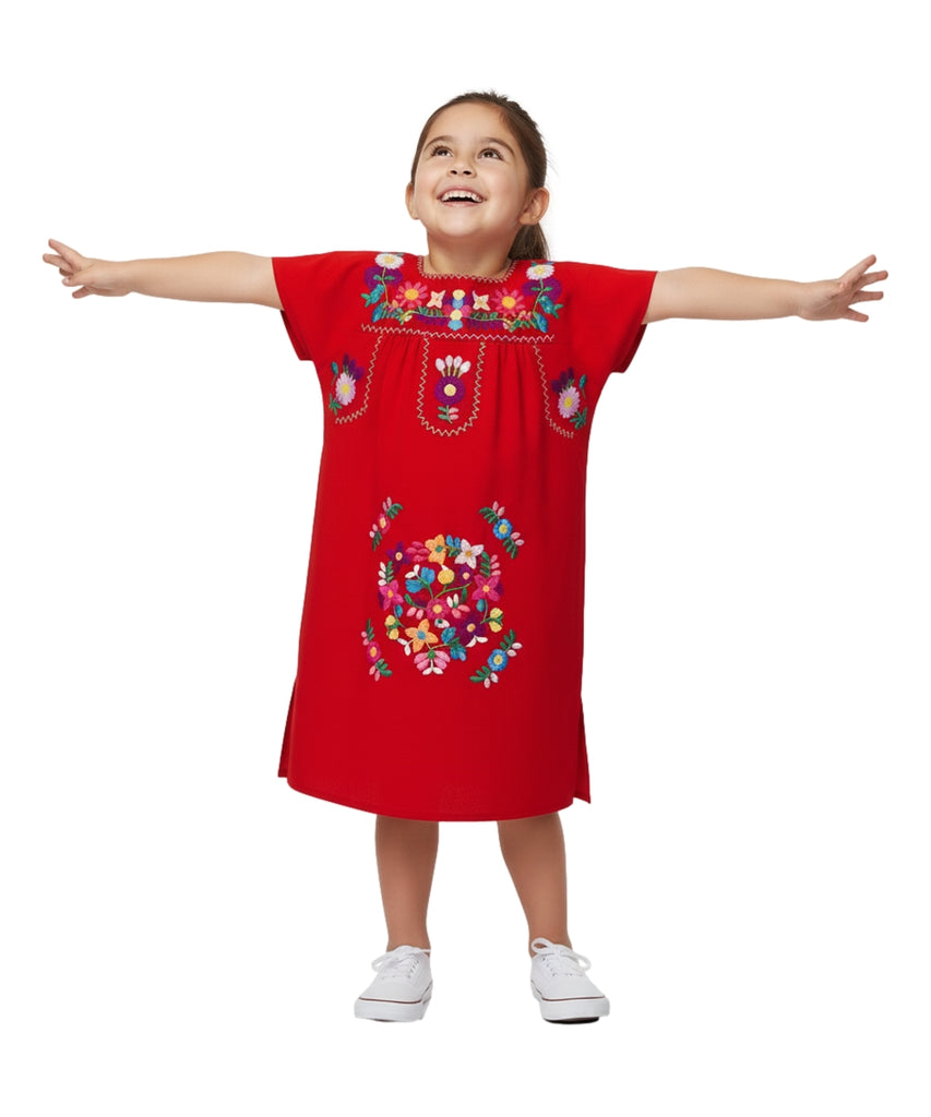 Traditional Mexican Girl Embroidered Dress 2-8 unik Retail Traditional Mexican Girl Embroidered Dress 2-8 unik Retail