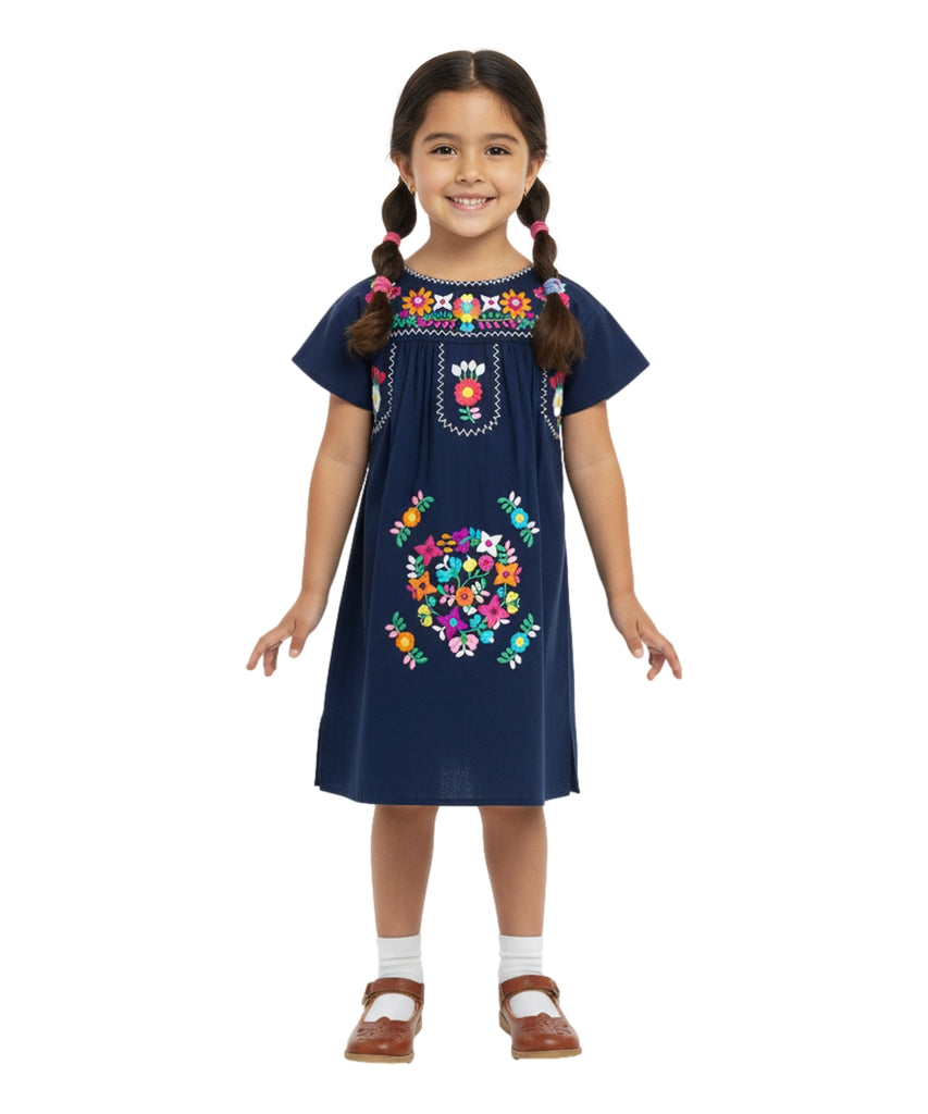 Traditional Mexican Girl Embroidered Dress 2-8 unik Retail Traditional Mexican Girl Embroidered Dress 2-8 unik Retail